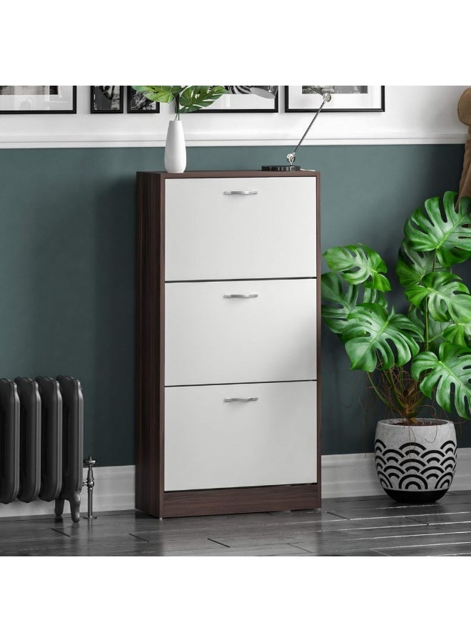 بكسل للأثاث دولاب أحذية قلاب من بكسل الأثاث بتصميم موفّر للمساحة, 3 أرفف تخزين, 120*60*24 - Image 1